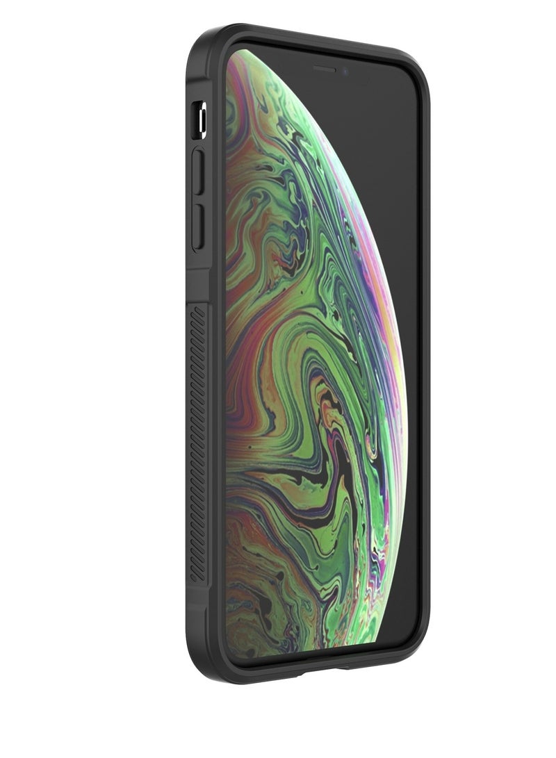 غطاء خلفي من السيليكون عالي الحماية متوافق مع هاتف Iphone X/Xs Magic Shield مقاوم للصدمات مع حماية للكاميرا (أزرق) - Image 2