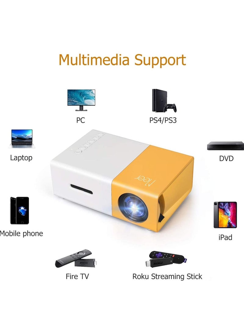 Eworld 1080p HD USB HDMI Input Portable Mini LED Projector for Kids Indoor and Outdoor - Image 4