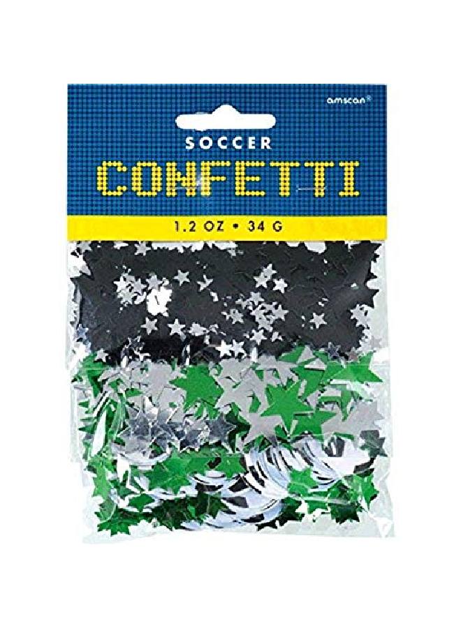 Amscan Soccer Confetti 1 Pack Party Decoration - Image 1