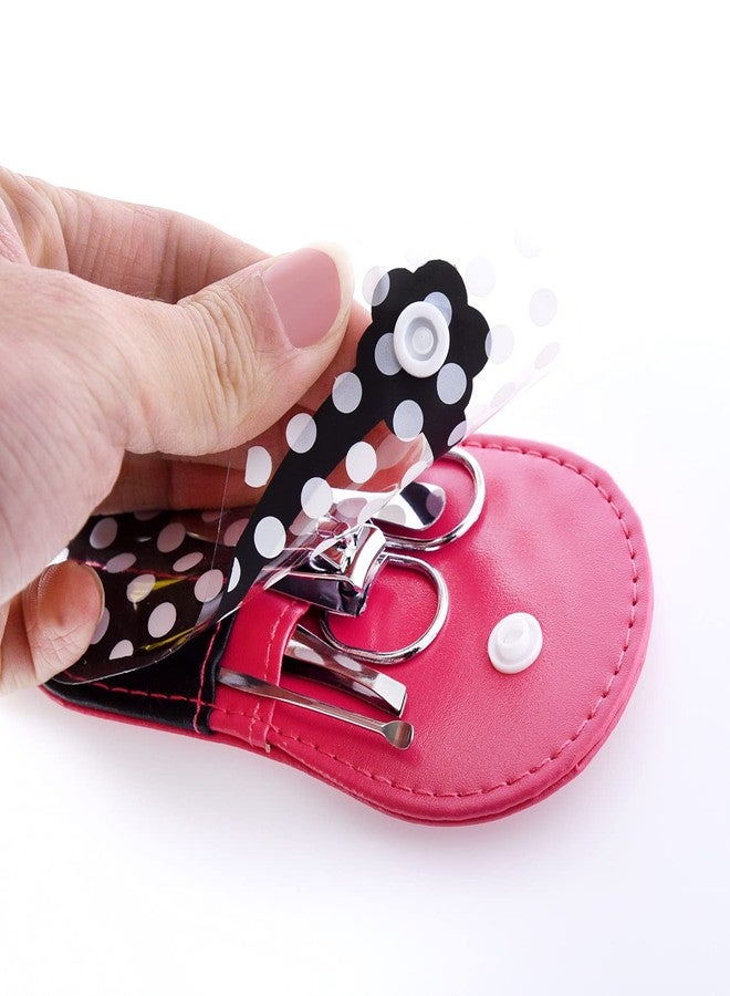 Spove Polka Dot Flip Flop Design Manicure Sets for teen Spa Party Favor Nail Set Bulk 4 Kits with Gift Bag - Image 5