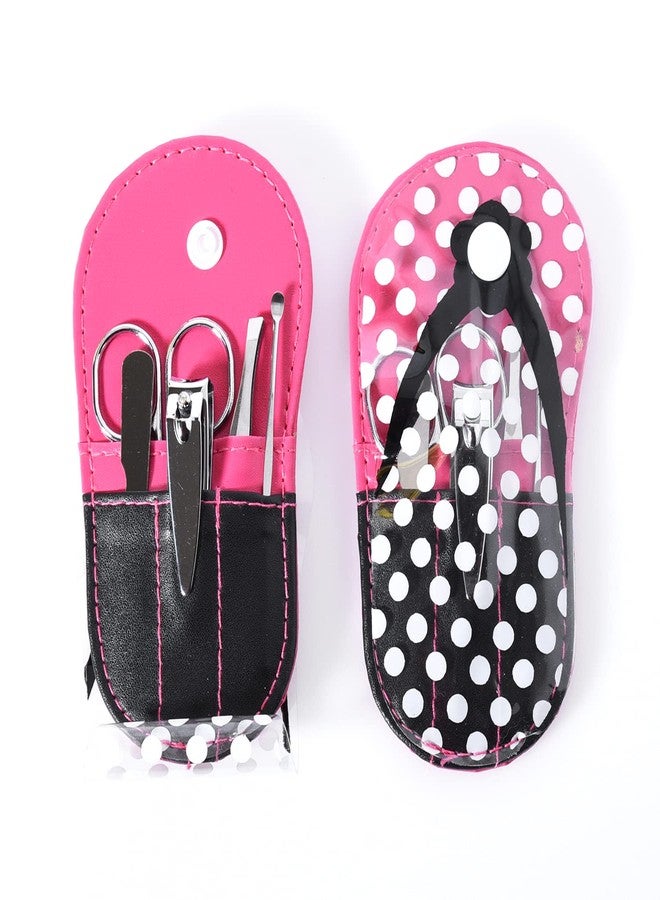 Spove Polka Dot Flip Flop Design Manicure Sets for teen Spa Party Favor Nail Set Bulk 4 Kits with Gift Bag - Image 4