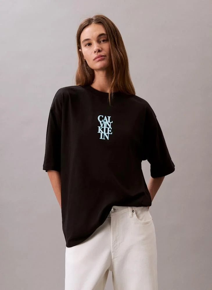 كالفن كلاين جينز Graphic Oversized Crew Neck T-shirt