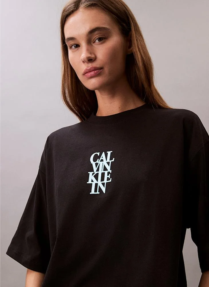 Calvin Klein Jeans Graphic Oversized Crew Neck T-shirt