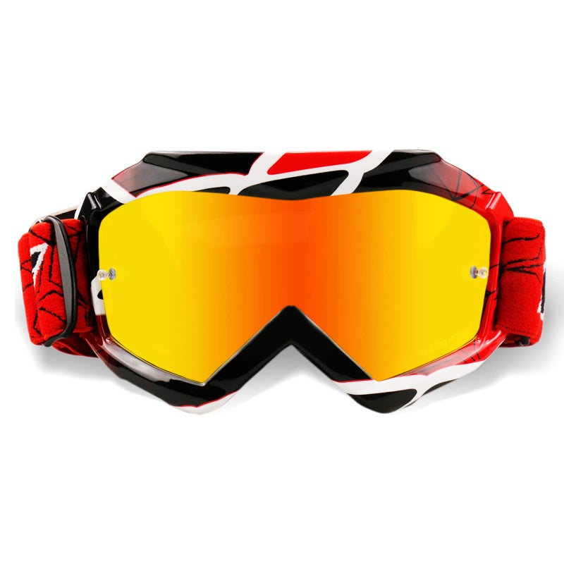 NENKI YouthKids Motocross Goggles ATV Dirt Bike Goggles MX Motorcycle Off Road with Anti Fog and 100 UV Protection Red Tinted Lens