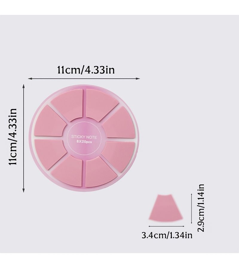 Blue PET Round Sticky Notes 160 Sheets for Office and Bulletin Boards - Image 2