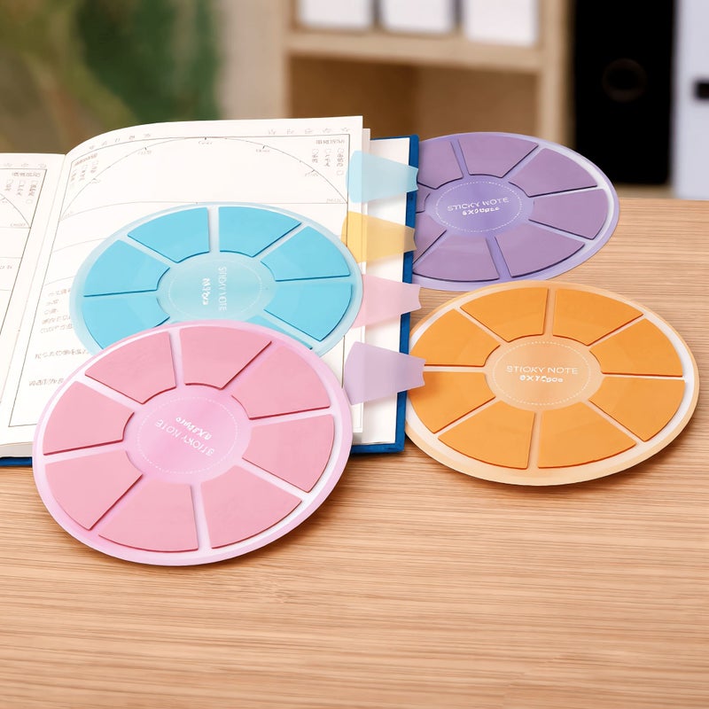 Blue PET Round Sticky Notes 160 Sheets for Office and Bulletin Boards - Image 1