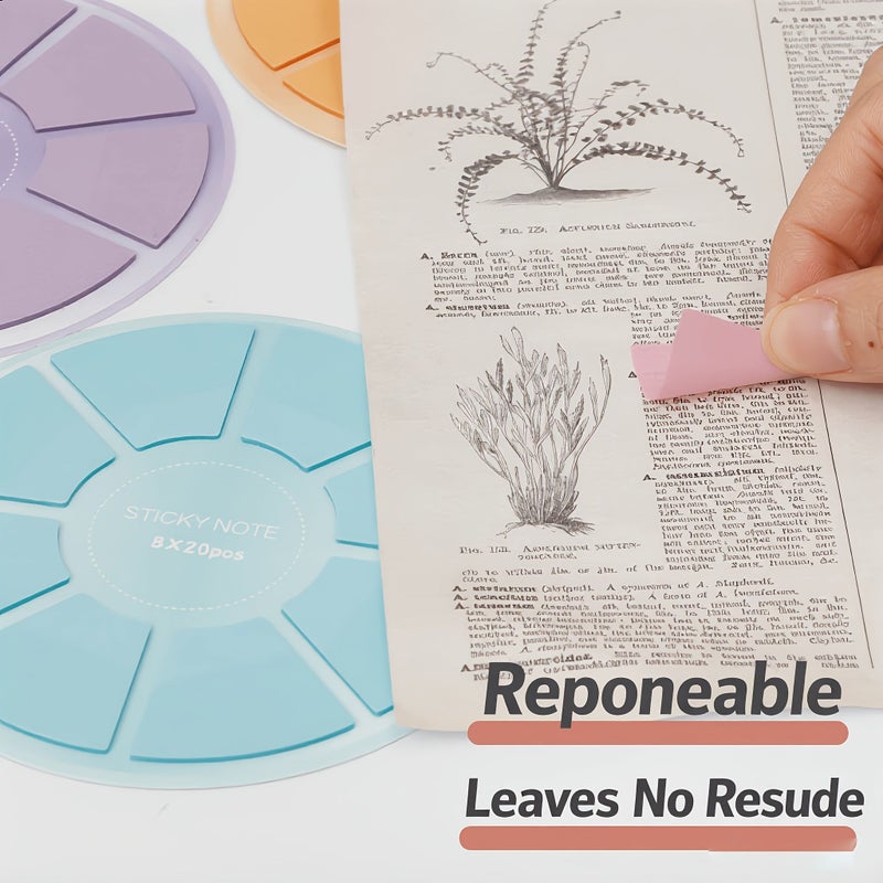 Blue PET Round Sticky Notes 160 Sheets for Office and Bulletin Boards - Image 4