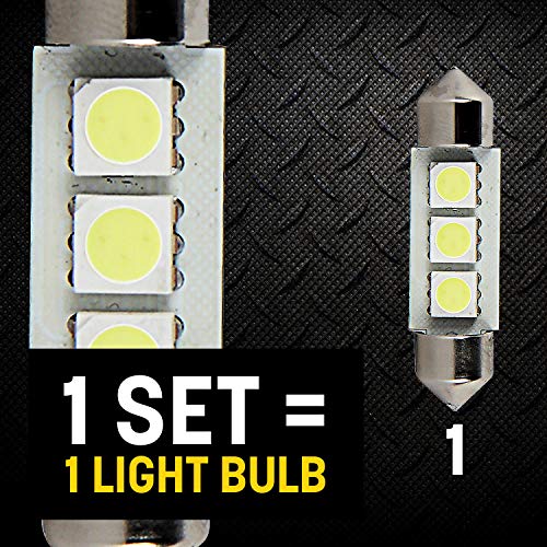 Pilot Automotive IL-6461W-AM White 3-SMD LED Dome Light Bulb - Image 2
