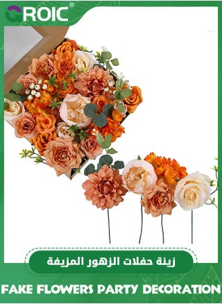 Silk Flower Combo Artificial Flowers,Artificial Flowers Rose Decor Set, DIY Wedding Bouquets Centerpieces Arrangements,Artificial Flowers Combo Box(Orange) - pzsku/Z22CB857E8794A95C9F0DZ/45/_/1718938826/430916e1-dca2-4fe1-8540-10dcb83729a6