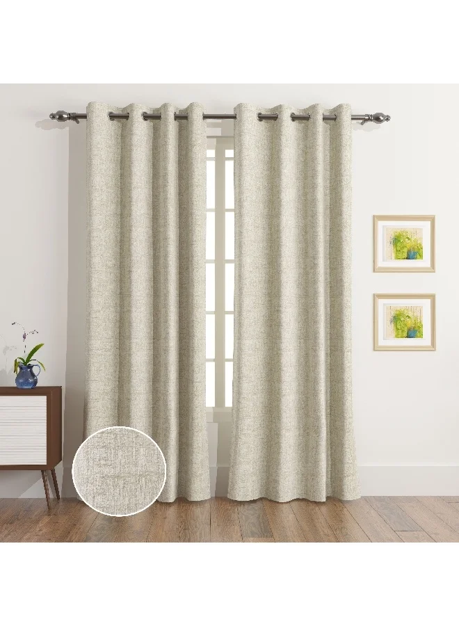 Home Box Martha 2-Piece Jacquard Extra Long Blackout Curtain Set 140 x 300 cm