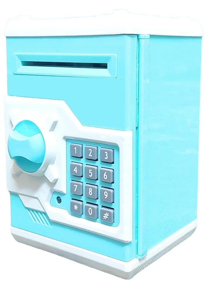 Mummy Please Musical Money Safe Kids Piggy Savings Bank【Pack of 1】【】 (Sky Blue) - Image 2