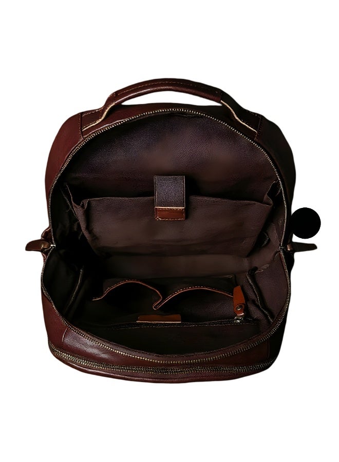 مونتيفيرو™ حقيبة ظهر فويجار الجلدية – جلد طبيعي فاخر، للجنسين، تناسب لابتوب حتى 16 بوصة، بني غامق - Image 3