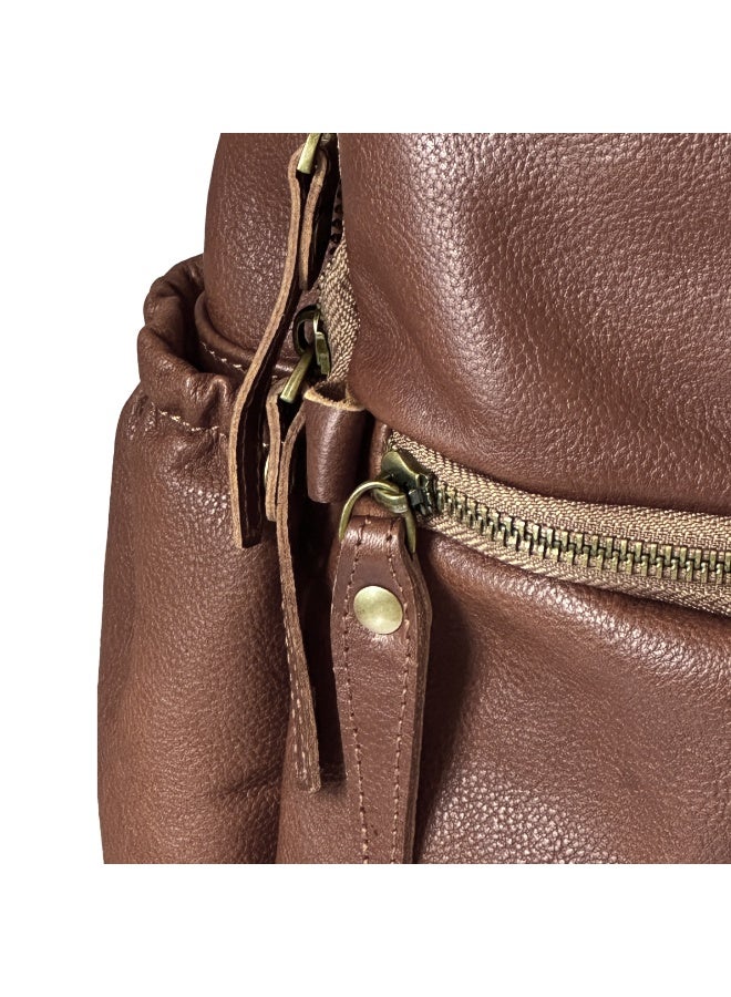 مونتيفيرو™ حقيبة ظهر فويجار الجلدية – جلد طبيعي فاخر، للجنسين، تناسب لابتوب حتى 16 بوصة، بني غامق - Image 5