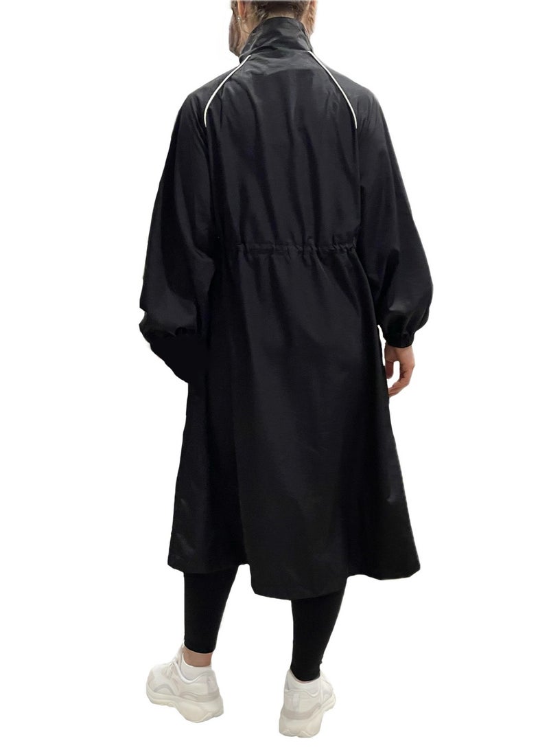 SOLOBUY Midi Trench Coat, Women's Sporty Style, Stand-up Collar - Image 4