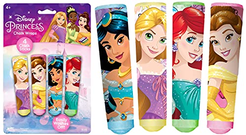 JARU Disney Princess Sidewalk Chalk Sticks 1 Unit Floor Board Chalk Outside Toys Jumbo Chalk NonToxic Washable Art Set Outdoor Birthday Toys for Kids in Bulk B78101 - Image 1