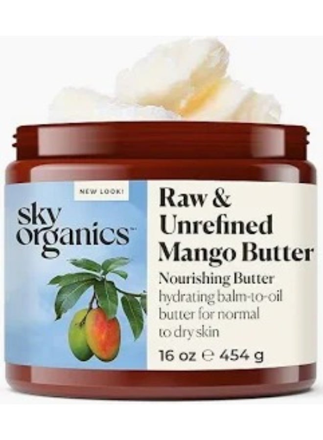Sky Organics Raw and Unrefined Mango Butter Nourishing Butter 16 Oz
