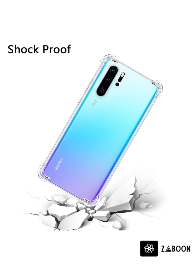 Zaboon غطاء حماية لهاتف هواوي P30 برو مضاد للسقوط بأربع زوايا رقيق شفاف TPU - Image 5