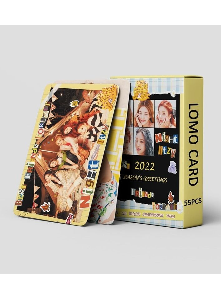 SKYLO 55-Piece ITZY 2022 Season‘s Greetings Hd Lomo Card Postcard - Image 5