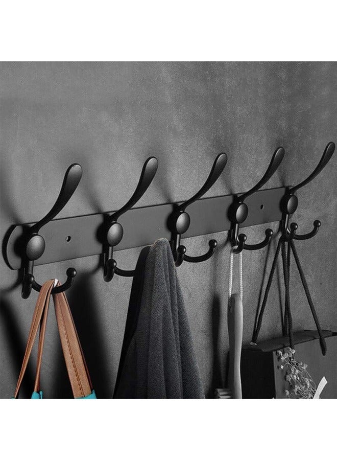 Arabest Coat Hooks, Coat Rack, Coat Hooks Wall Mounted, Stainless Steel Coat Hooks Rack, Coat Hook, Wall Coat Racks (Black 2PCS) - Image 2