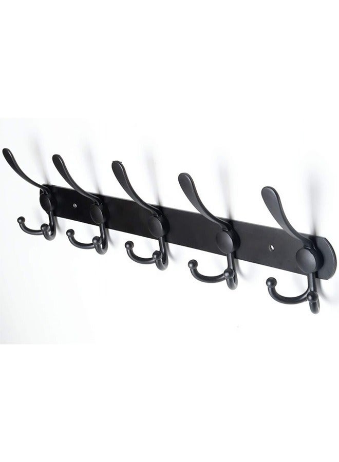 Arabest Coat Hooks, Coat Rack, Coat Hooks Wall Mounted, Stainless Steel Coat Hooks Rack, Coat Hook, Wall Coat Racks (Black 2PCS) - Image 3