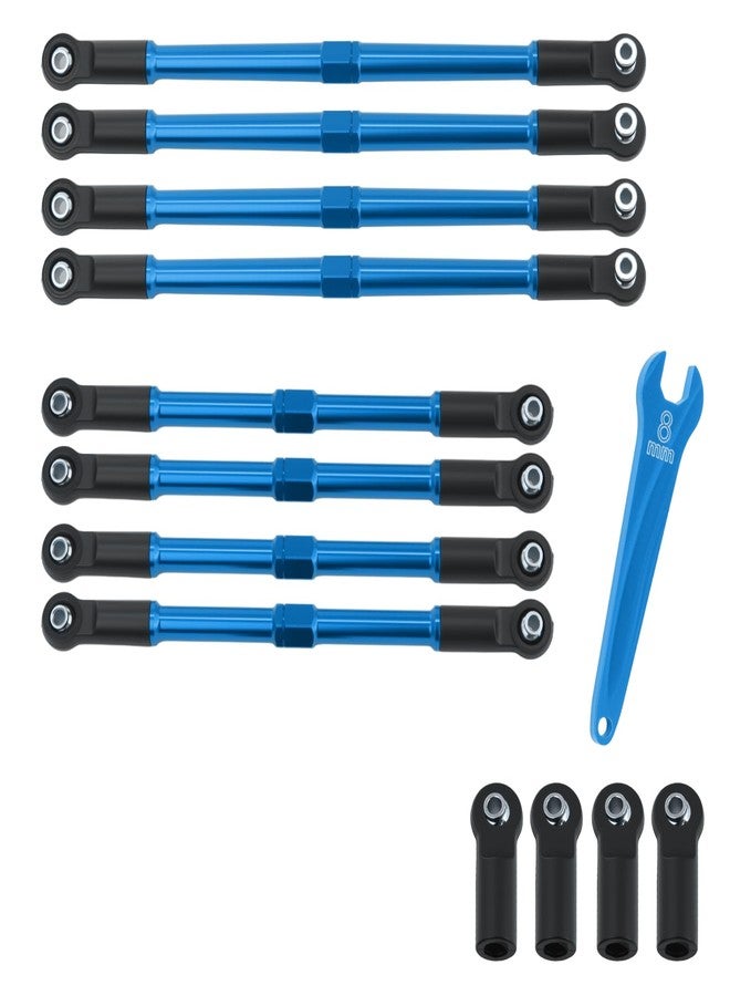 POLANTA 7075 Aluminum Tie Links Push Rods Set Upgrade Parts for Traxxas 1/10 E-Revo 2.0 Summit,Replace#5319X #5338R(Blue) - Image 2