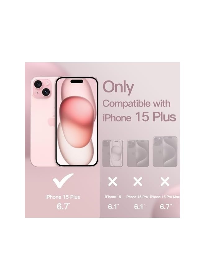Jetech Silicone Case for iPhone 15 Plus 6.7-Inch, Silky-Soft Touch Full-Body Protective Phone Case, Shockproof Cover (Pink) - Image 2