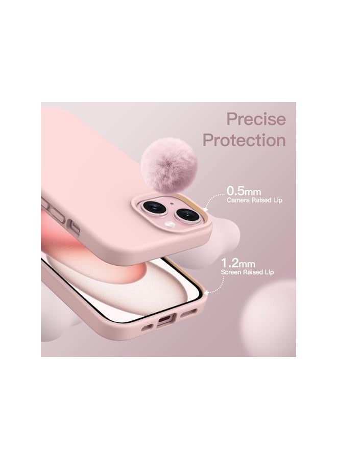 Jetech Silicone Case for iPhone 15 Plus 6.7-Inch, Silky-Soft Touch Full-Body Protective Phone Case, Shockproof Cover (Pink) - Image 5