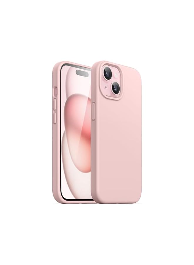 Jetech Silicone Case for iPhone 15 Plus 6.7-Inch, Silky-Soft Touch Full-Body Protective Phone Case, Shockproof Cover (Pink) - Image 1