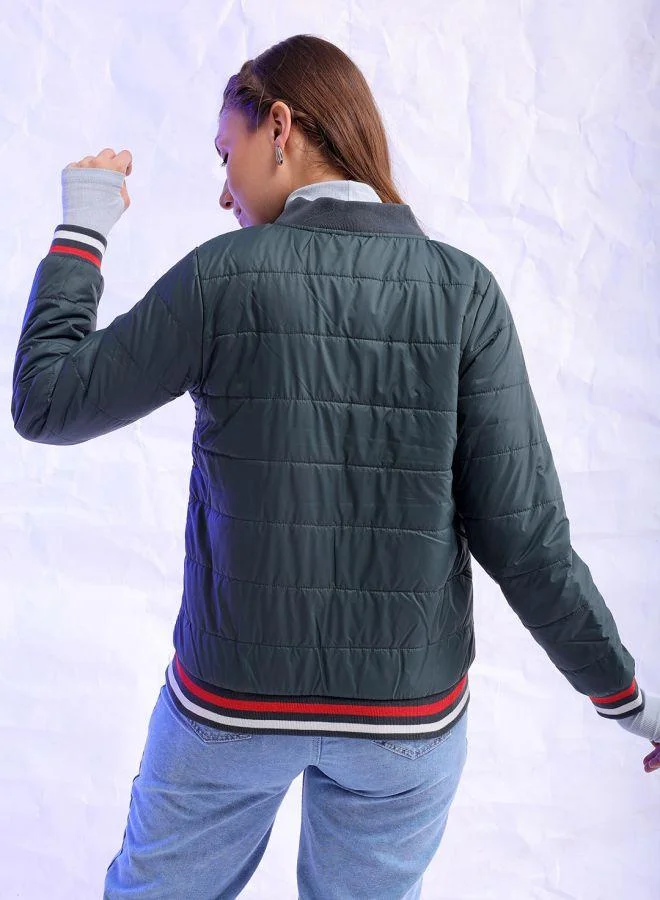 مرفوعة Women Regular Fit Solid Puffer Jacket
