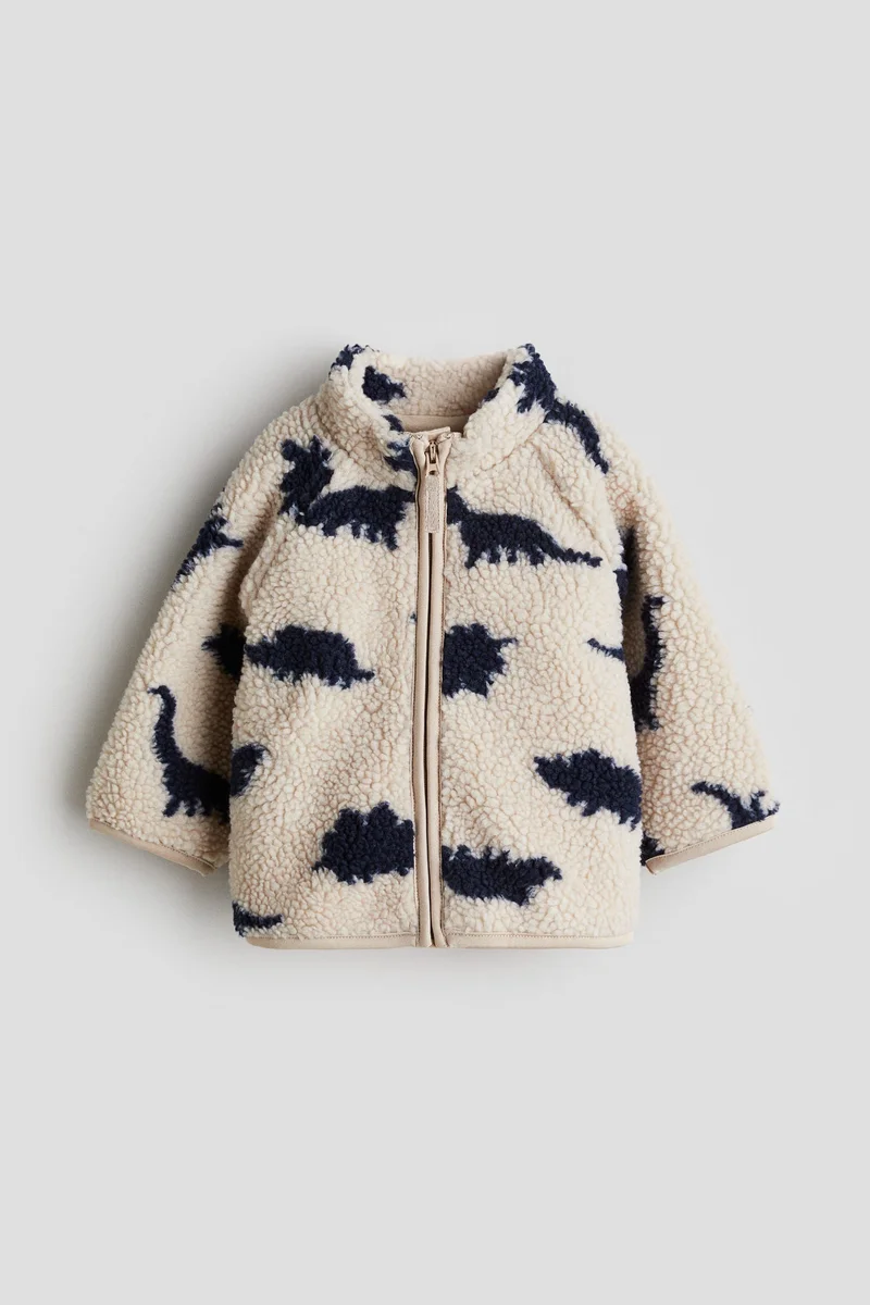 H&M Printed teddy jacket