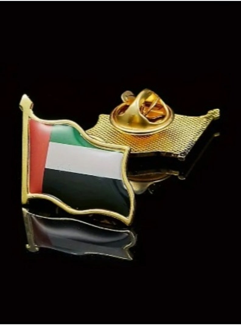 Boxwoods 24 PCS Of UAE Flag Shape Lapel Pin Badges For National Day Celebrations  - Image 4