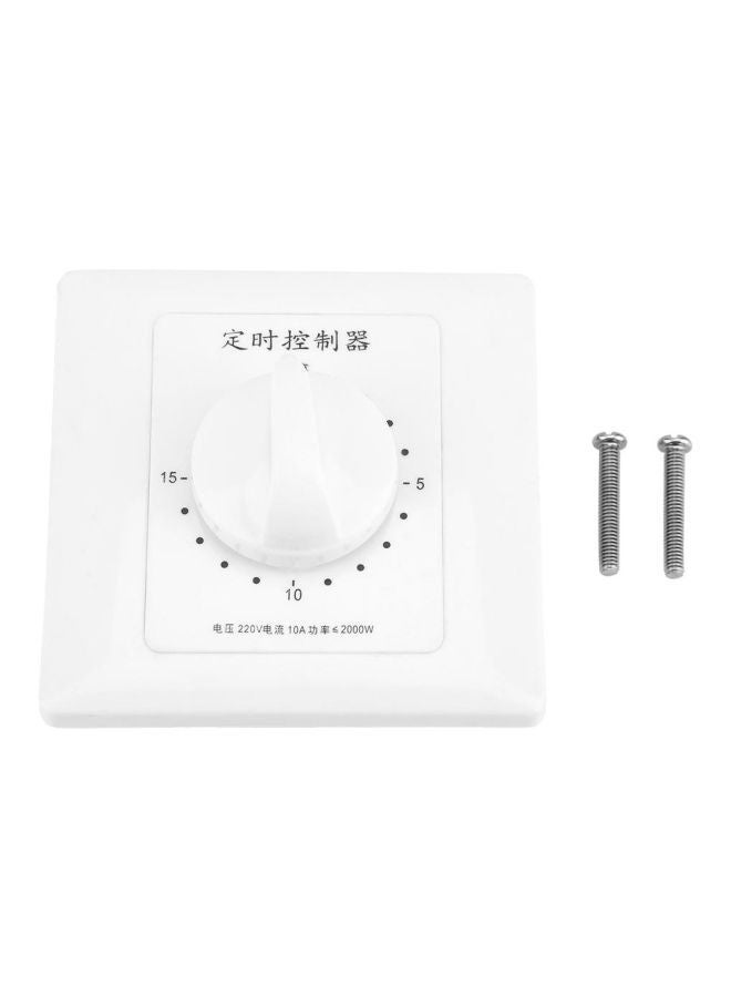 NIBEMINENT Water Pump Mechanical Countdown Timer White 85x48x85mm - Image 1