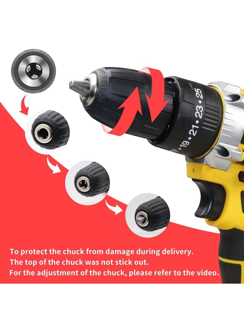 21V Cordless Electric Drill with Two Speeds, Durable Handle Design, Includes 2 Batteries - Image 4