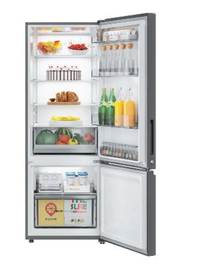 Haier 325 Litres,Magic Convertible Inverter Bottom Mount Refrigerator HRB3753BBS Silver - Image 4