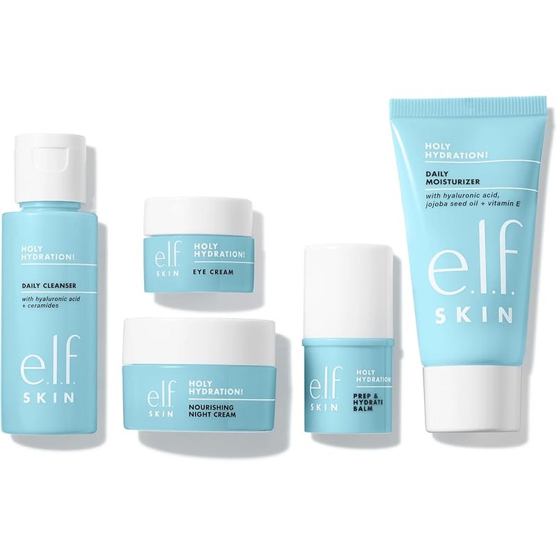 elf SKIN Jet Set Hydration Kit, Travel Friendly Hydrating Skincare Set, Face Cleanser, Balm, Moisturiser, Eye Cream and Night Cream, Vegan and Cruelty-Free - Image 3