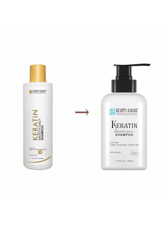 Beauty Garage - Keratin Sulfate Free Paraben Free Moisturizing Smooth Daily Shampoo 300Ml - Image 1