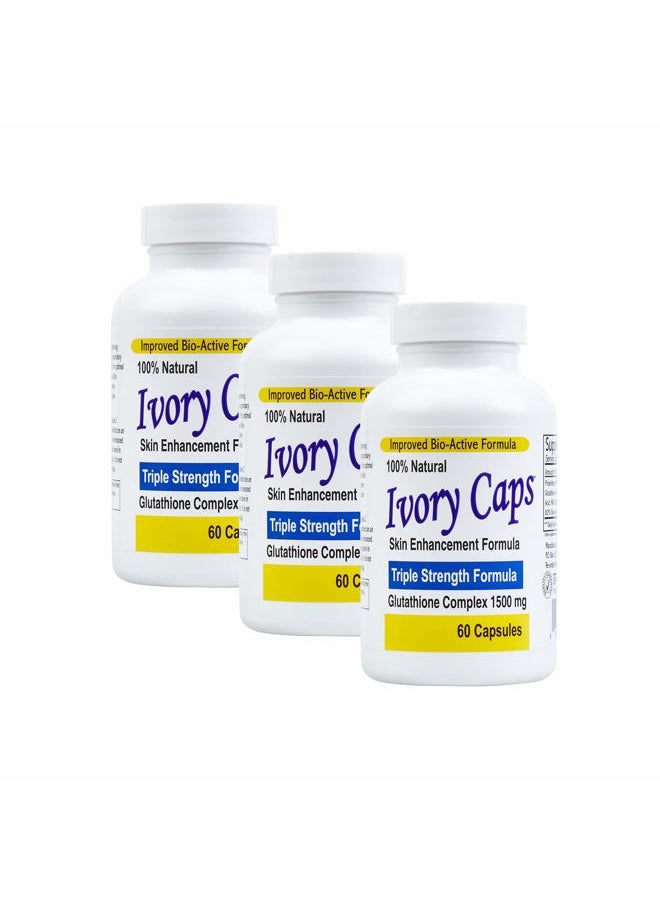 Ivory Caps - Maximum Potency Glutathione 1500 Skin Whitening Complex (3-Pack) - Image 1