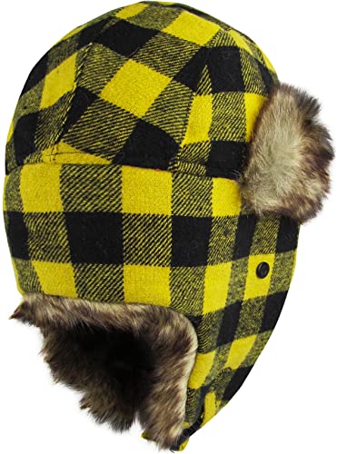 KBETHOS KBW-604 GLD-BLK Lumberjack Plaid Aviator Trapper Hat Trooper Ear Flaps Ushanka Eskimo Cold - Image 4