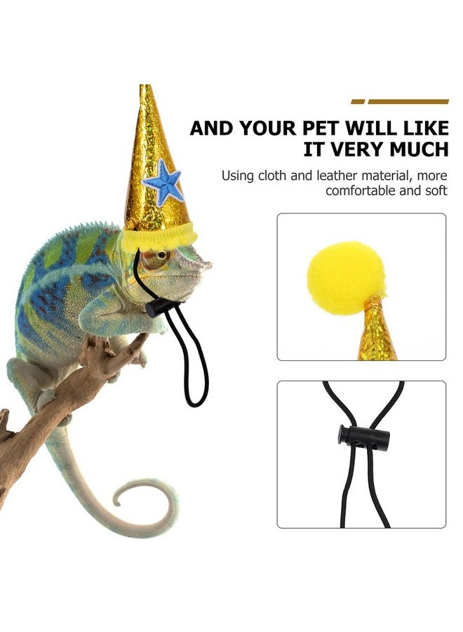 STOBOK Hat Bearded Dragon Santa Hat Christmas Reptile Hat Birthday Hat Halloween Reptile Costume for Bearded Dragon Small Animals - Image 3