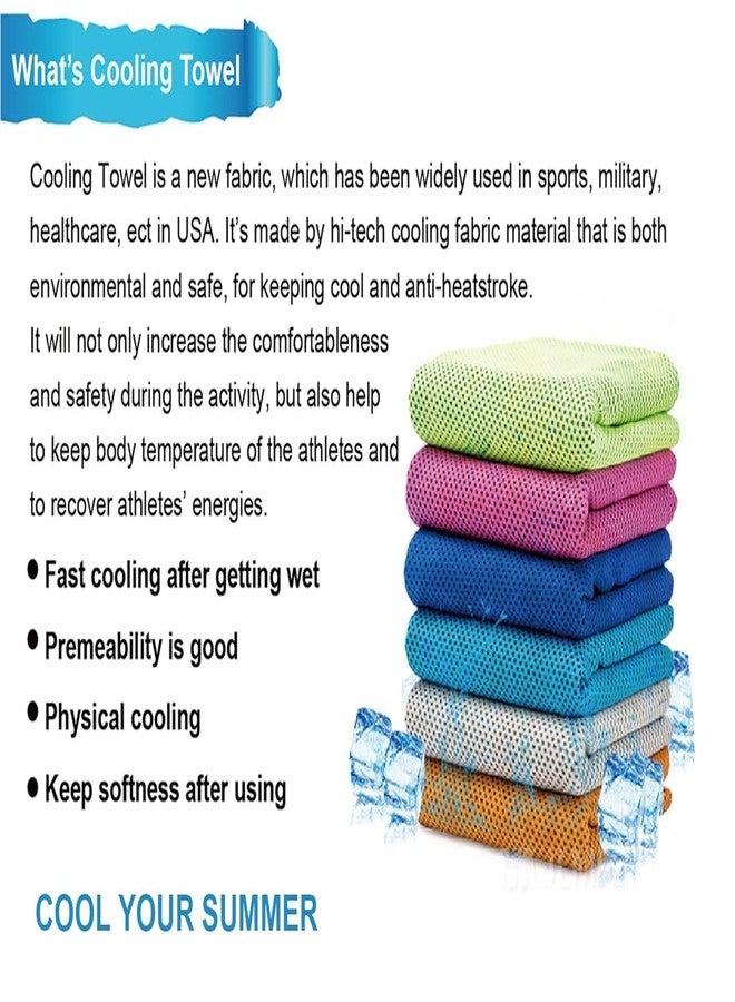 MYTHOS 2 Pack Cooling Towel, Soft Breathable Chilly Towel, Ice Towel, Microfiber Towel for Yoga, Sport, Running, Workout,Gym, Camping, Fitness, Workout & More Activities(Multicolor),(40"x12") Inches. - Image 3