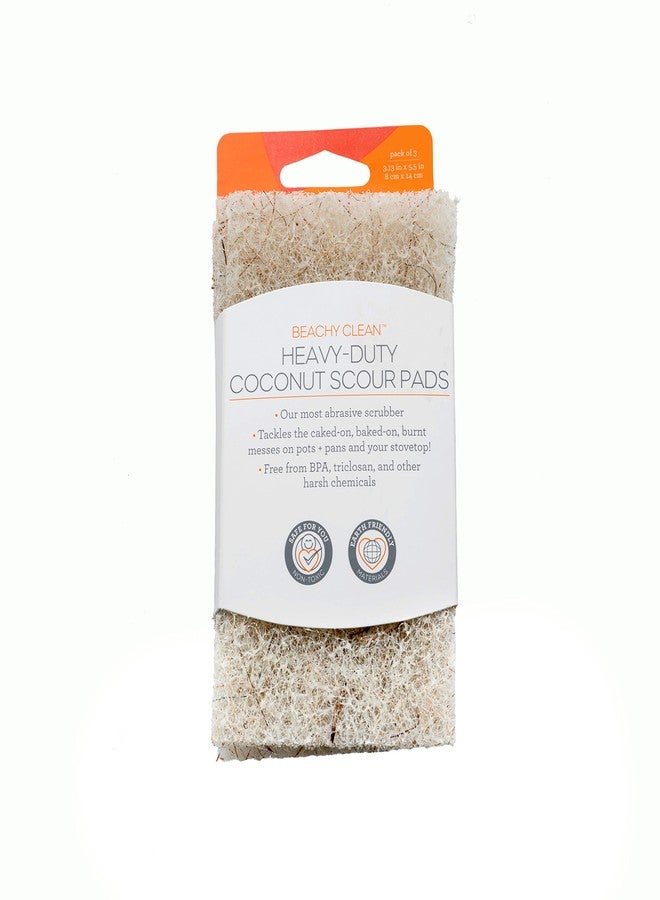 FULL CIRCLE CLEANING PRODUCTS Beachy Clean Heavy Duty Coconut Scour Pads 3pk, 3 CT - Image 1