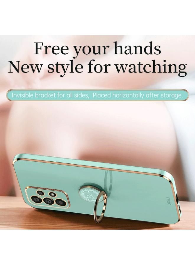 S-TOP Case For Samsung Galaxy A23 5G XINLI Straight Edge 6D Electroplate TPU Phone Case with Ring Holder - Image 4