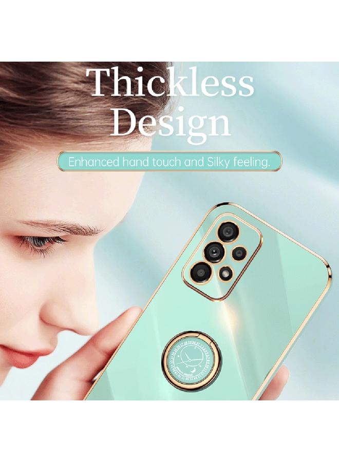 S-TOP Case For Samsung Galaxy A23 5G XINLI Straight Edge 6D Electroplate TPU Phone Case with Ring Holder - Image 5
