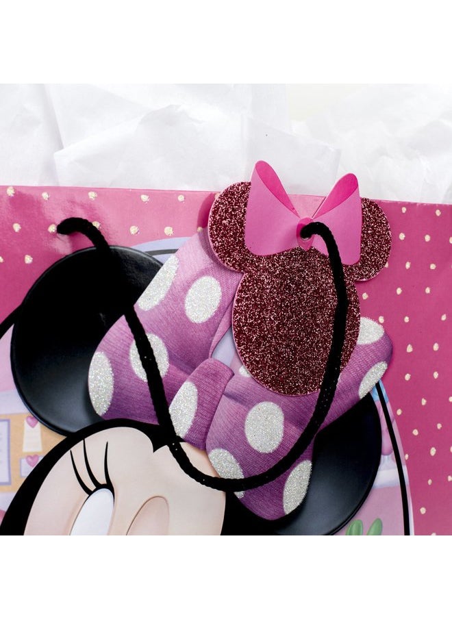 Hallmark - 13" Large Gift Bag with Tissue Paper (Minnie Mouse) for Birthdays, Kids Parties or Any Occasion - Image 1