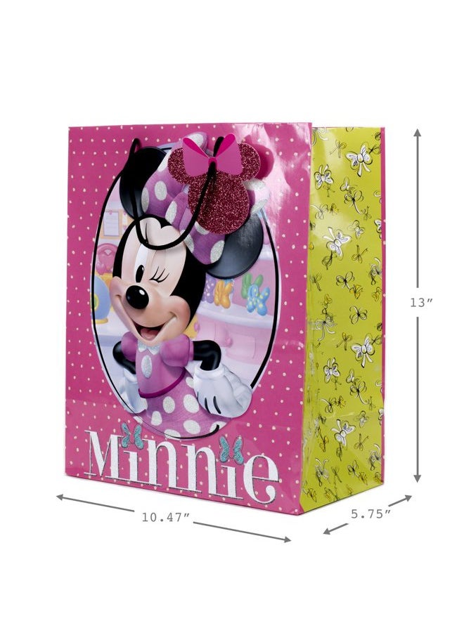 Hallmark - 13" Large Gift Bag with Tissue Paper (Minnie Mouse) for Birthdays, Kids Parties or Any Occasion - Image 1