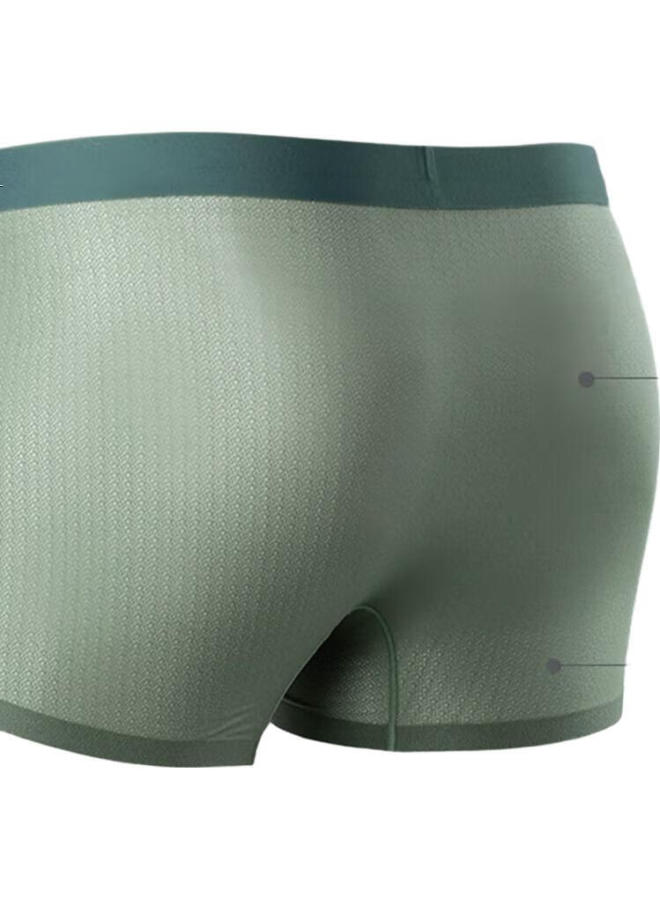 Miiow Men'S Ice Silk Underwear Men'S Breathable Seamless Summer Boxer Shorts High-End New Product - Image 2