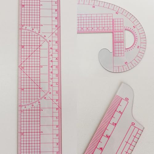 HLZC French Curve Ruler for Pattern Making, 15 Pieces Clear Sewing Ruler Set for Beginners Tailors Designers - Image 5