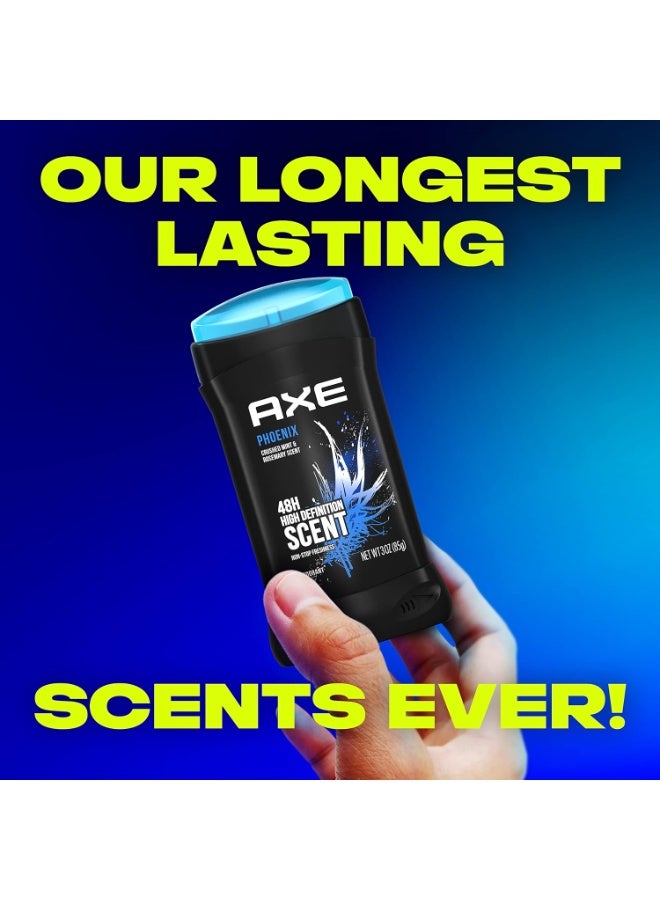 AXE Phoenix Deodorant 48H Odor Protection Crushed Mint & Rosemary Aluminum Free Deodorant for Men 3 Ounce (Pack of 4) - Image 3