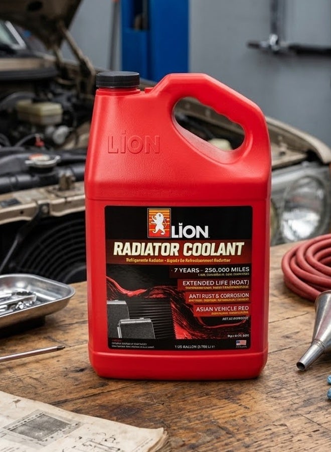 ليون عبوتان من سائل تبريد الرادياتير "ليون" (Lion) - جاهز للاستخدام، سعة 3.785 لتر - سائل تبريد محرك طويل الأمد مع حماية ضد الصدأ. - Image 3