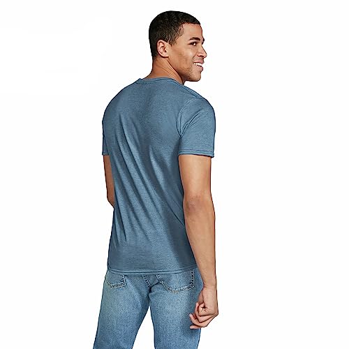 Gildan Softstyle Cotton T-Shirt, Style G64000, Multipack, Heather Indigo (2-Pack), Large - Image 3